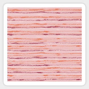 Salmon, red and orange stripes Sticker